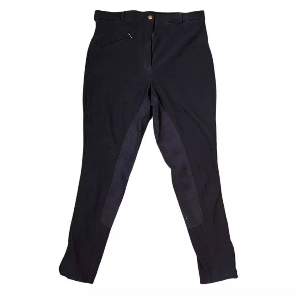 TuffRider Womens Full Seat Black Equestrian Riding Breeches Sz 30 REG